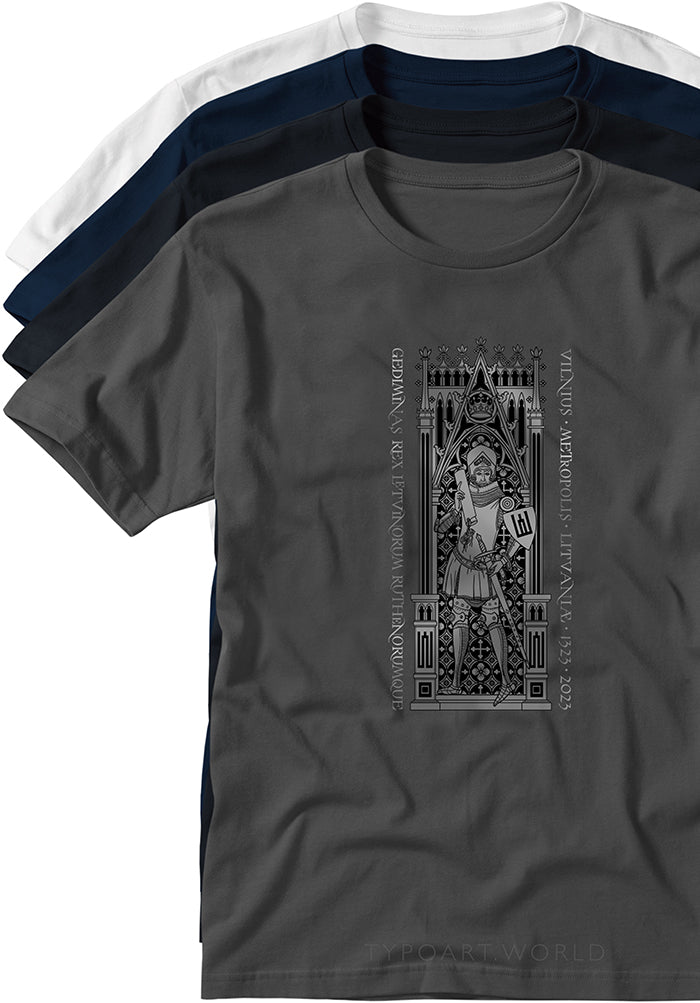 Gediminas king Lithuania Vilnius 1323 T-shirts TYPOART