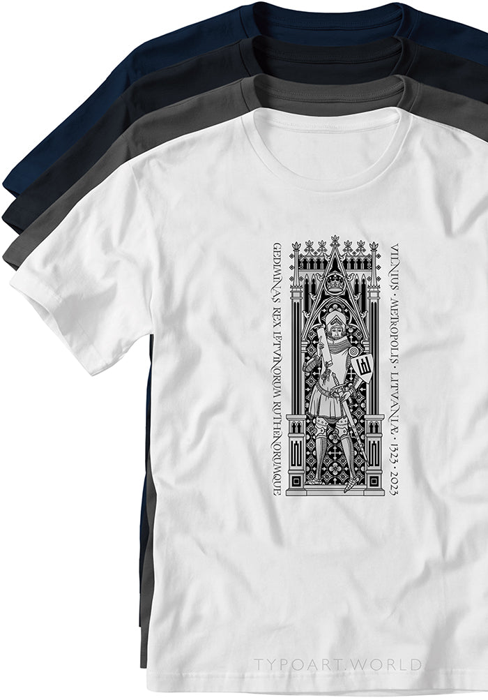 Gediminas king Lithuania Vilnius 1323 T-shirts TYPOART