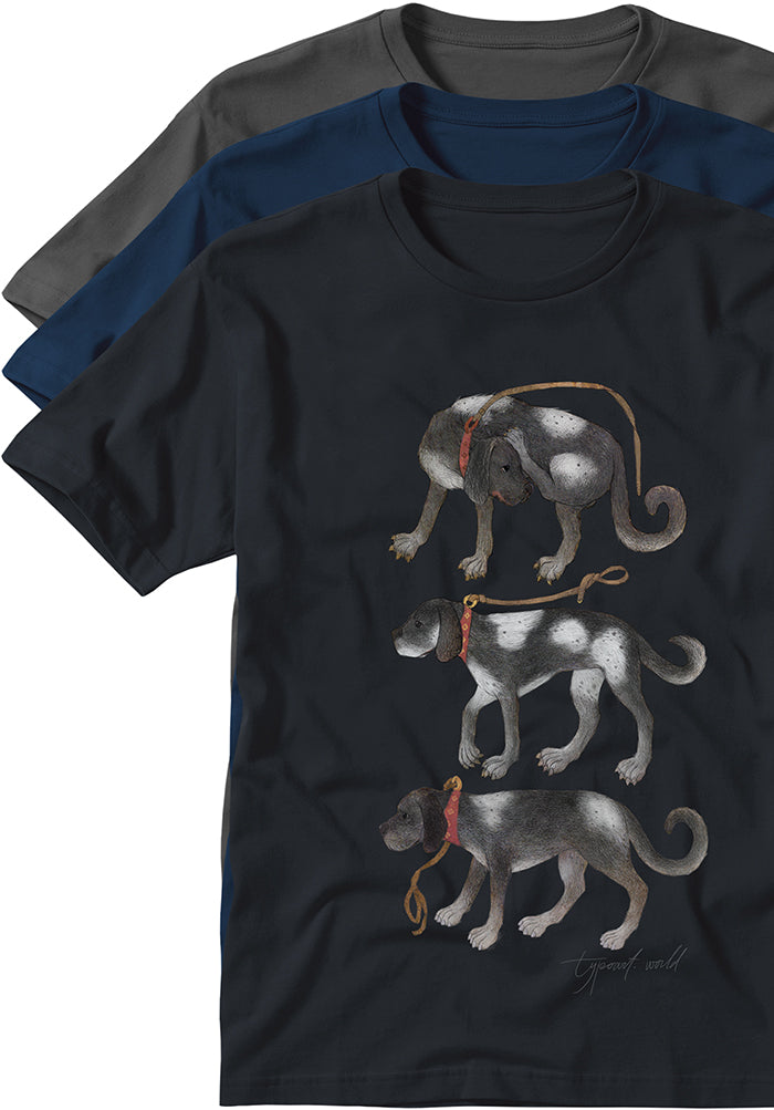 3 dogs medieval ages T-shirts TYPOART