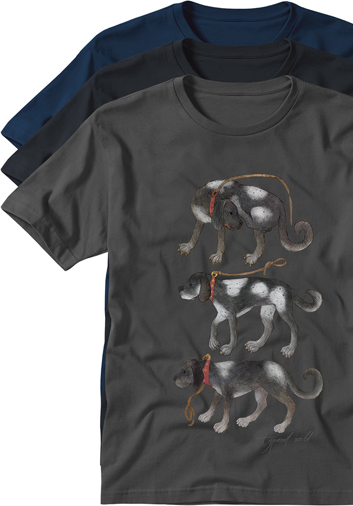 3 dogs medieval ages T-shirts TYPOART
