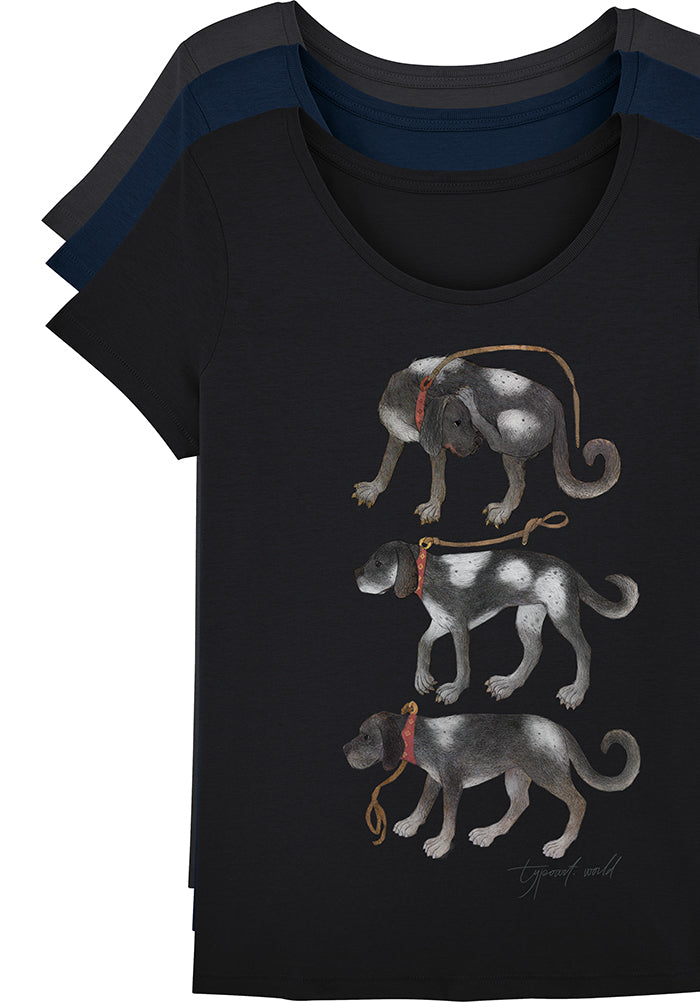 3 dogs medieval ages T-shirts TYPOART