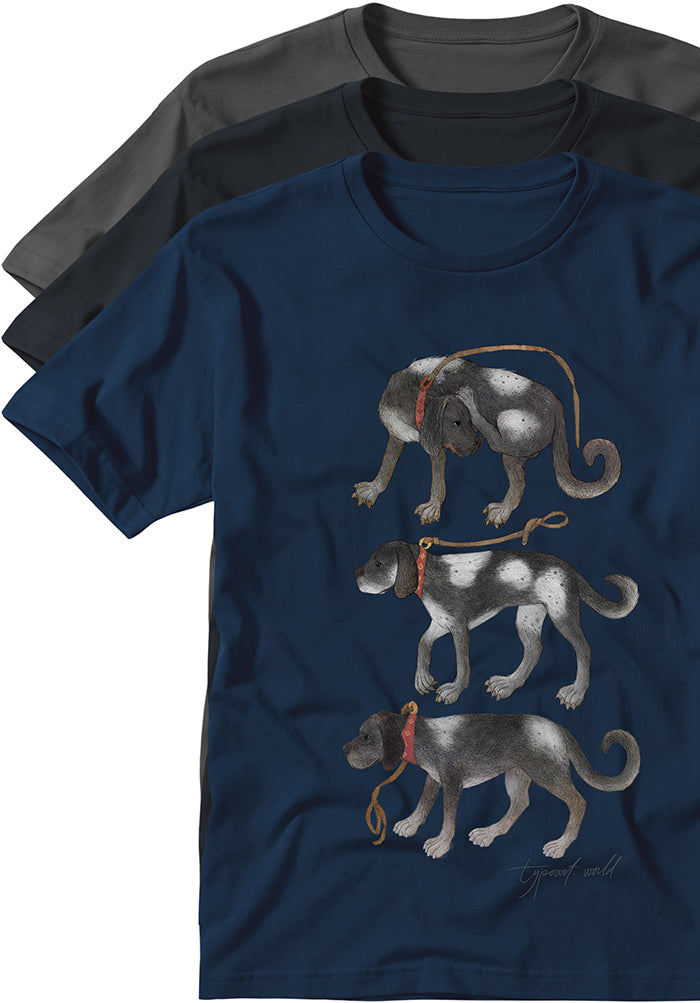 3 dogs medieval ages T-shirts TYPOART