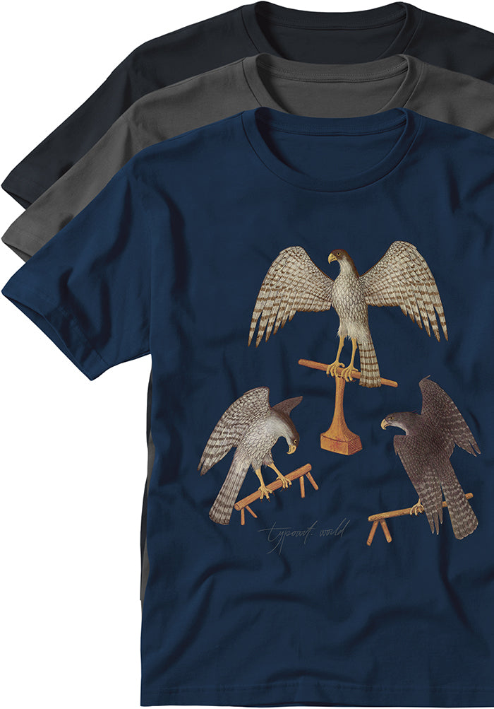 3 falcons medieval times T-shirts TYPOART souvenir
