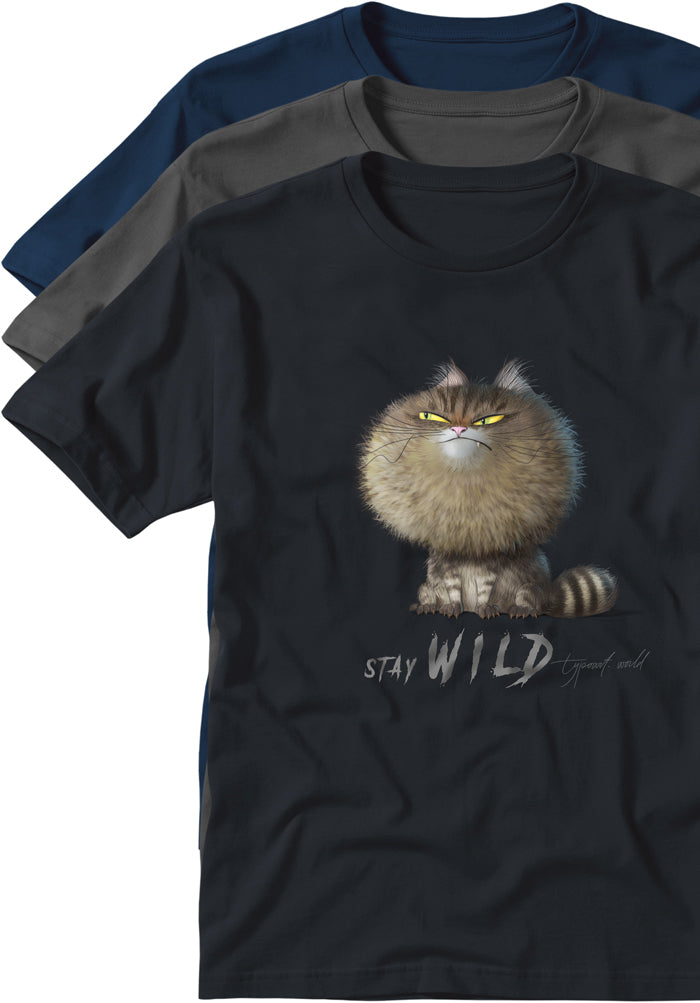 cat stay wild shirts TYPOART souvenirs