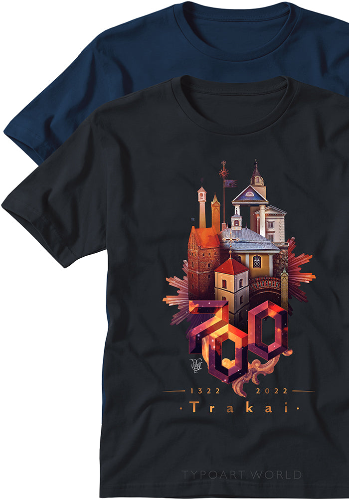 Trakai 700 T-shirts TYPOART historical souvenirs