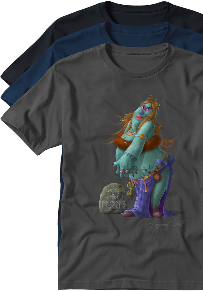 trolls woman t-shirts TYPOART historical souvenirs