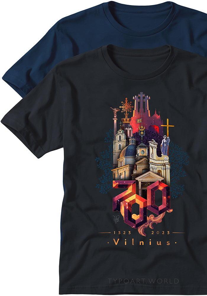 Vilnius 700 T-shirts TYPOART historical souvenirs