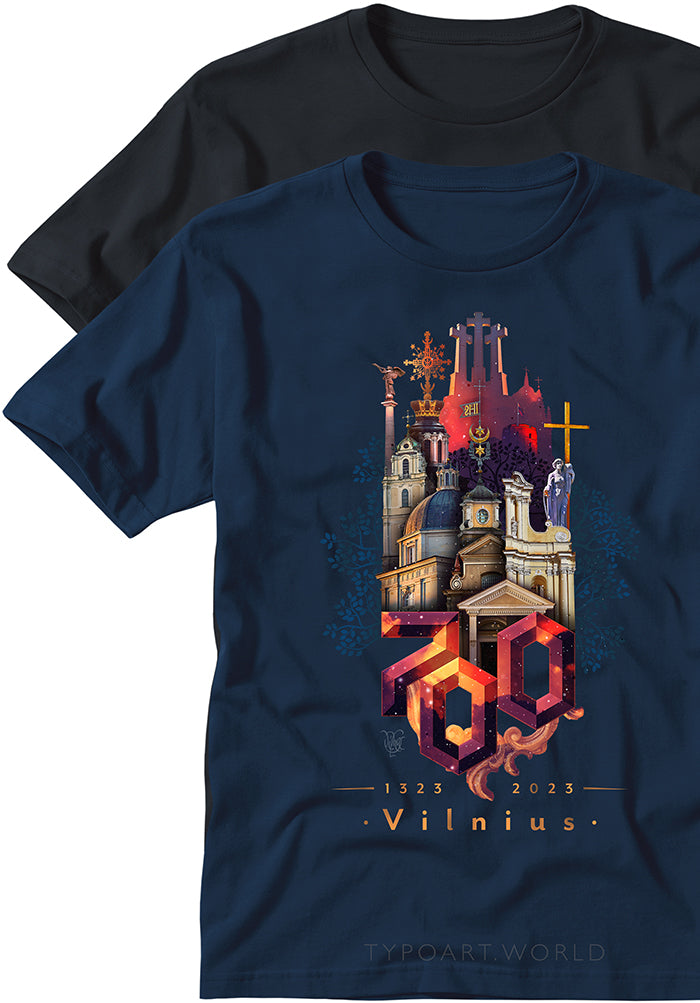 Vilnius 700 T-shirts TYPOART historical souvenirs