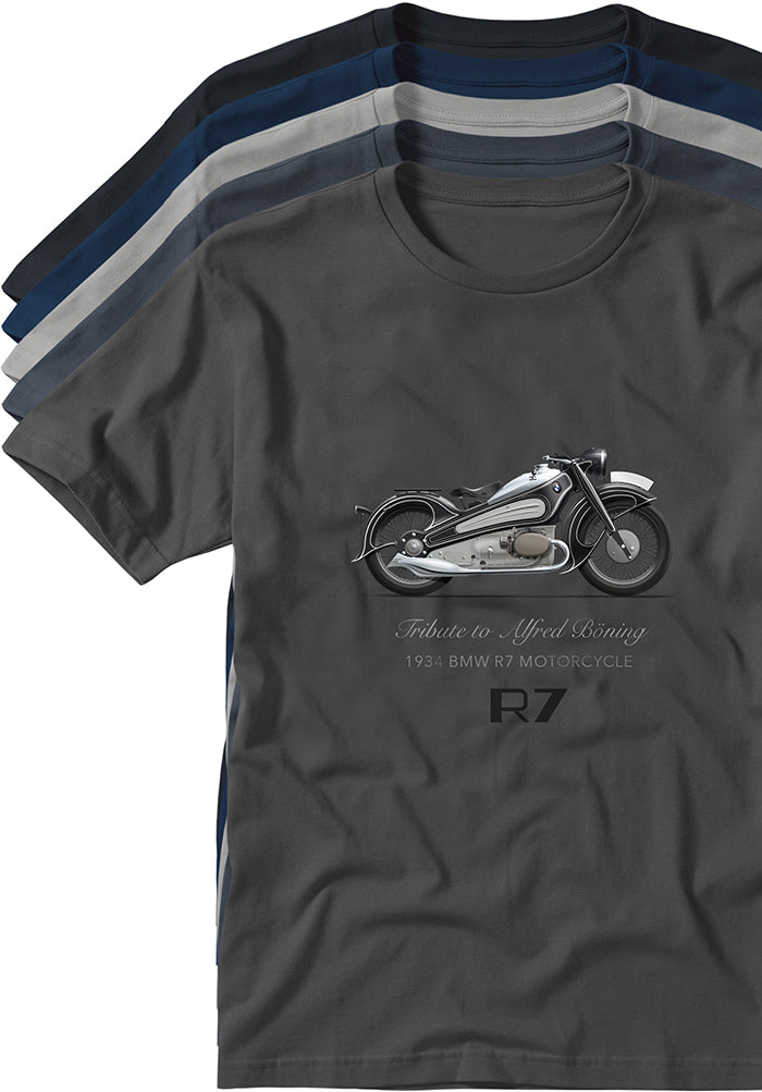 BMW R7 Motorcycle 1934 T-shirts TYPOART historical souvenirs