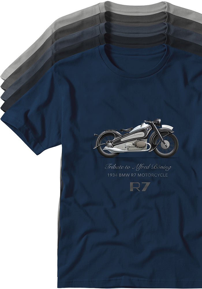BMW R7 Motorcycle 1934 T-shirts TYPOART historical souvenirs