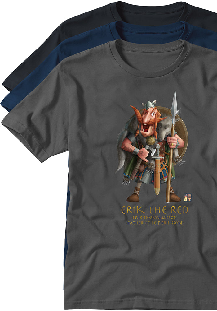 Erik the Red viking souvenirs T-shirts TYPOART