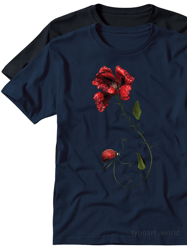 poppy fantasy art t-shirts souvenir Vilmas Narečionis TYPOART