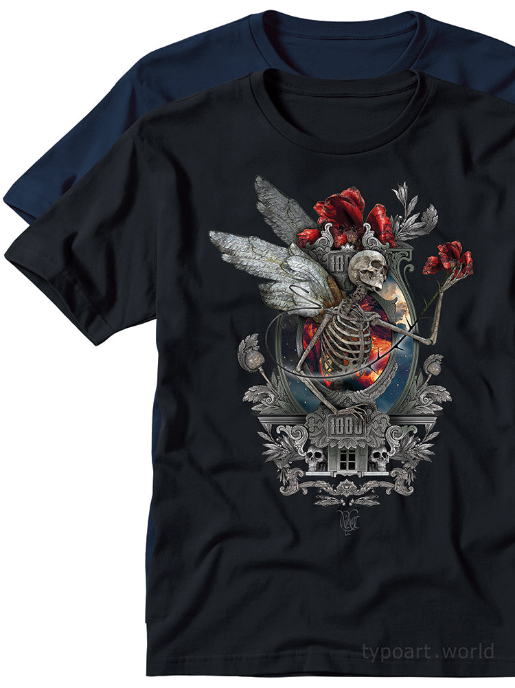 skeleton t-shirts fantasy art TYPOART