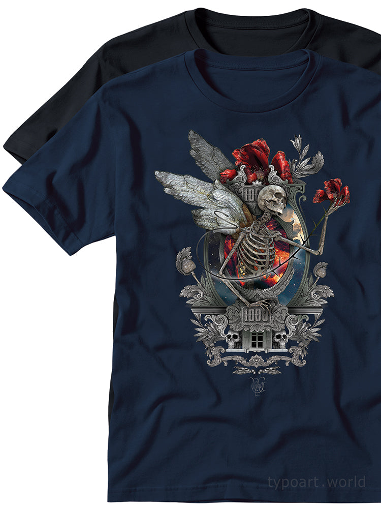 skeleton t-shirts fantasy art TYPOART