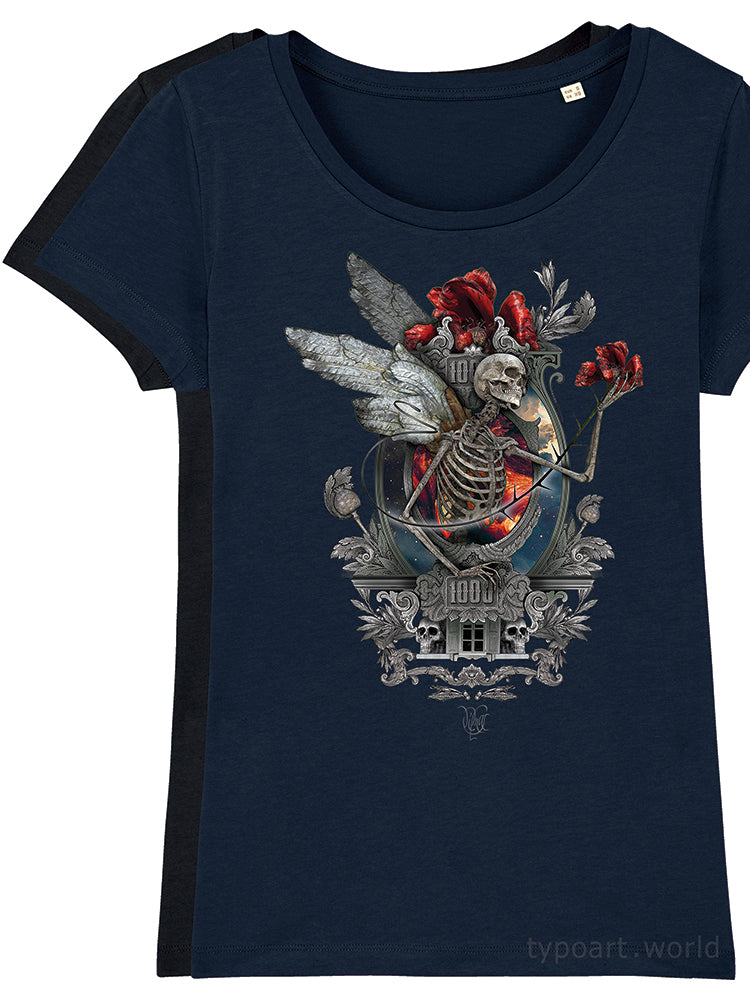 skeleton skull t-shirts fantasy art TYPOART