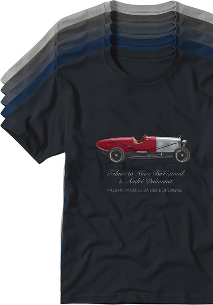 Hispano-Suiza H6B Boulogne 1922 T-shirts TYPOART historical souvenirs