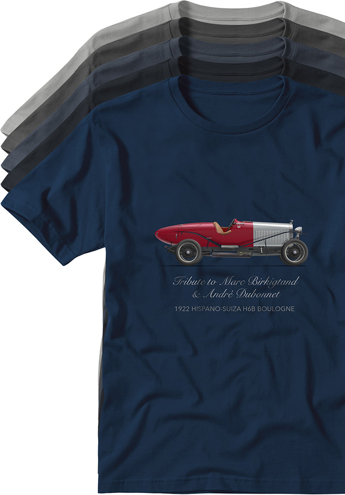 Hispano-Suiza H6B Boulogne 1922 T-shirts TYPOART historical souvenirs
