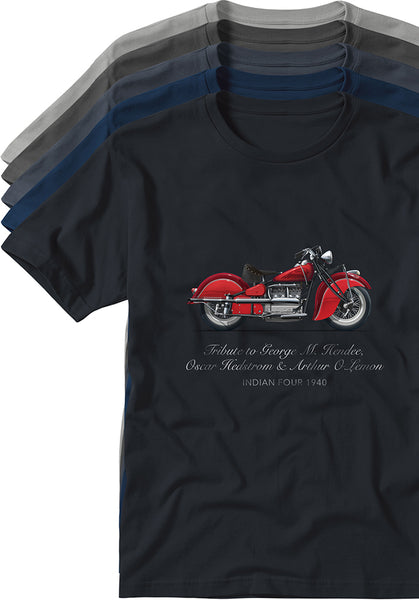 Indian 4 Motorcycle 1941 T-shirts TYPOART souvenirs