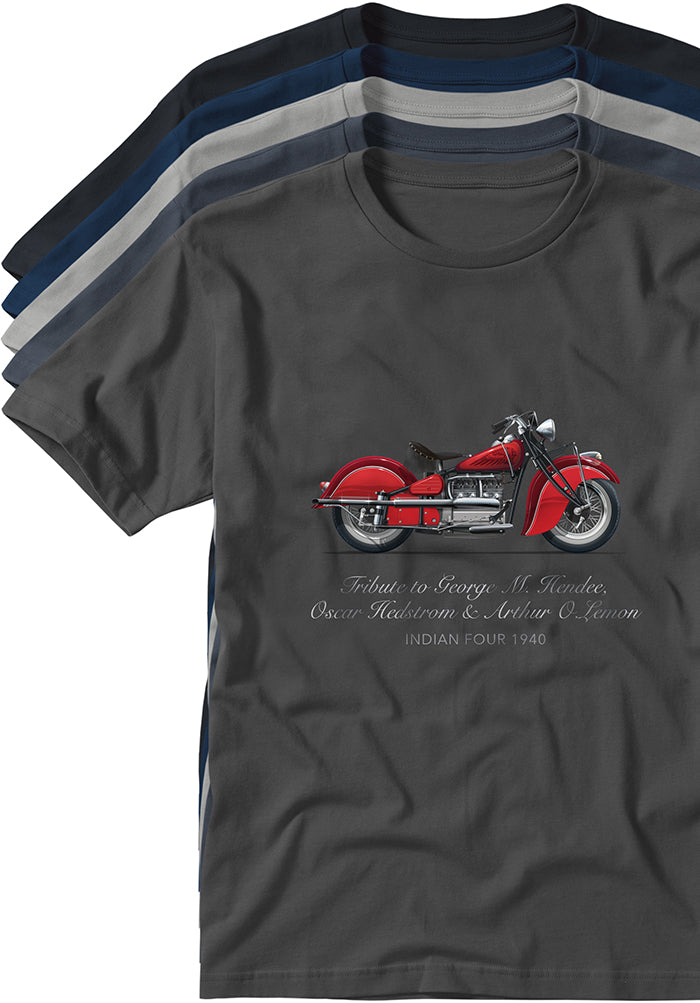 Indian 4 Motorcycle 1941 T-shirts TYPOART souvenirs