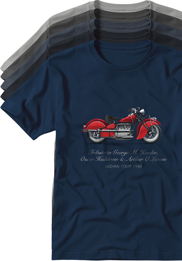 Indian 4 Motorcycle 1941 T-shirts TYPOART 