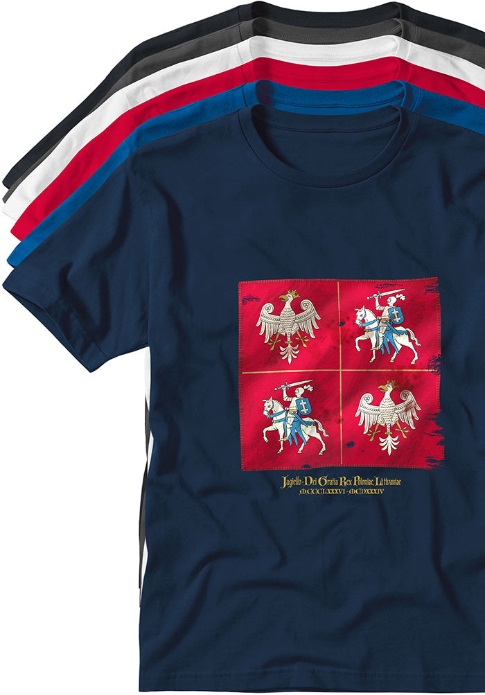 Jogaila Władysław Jagiełło historic flag T-shirts Typoart souvenir