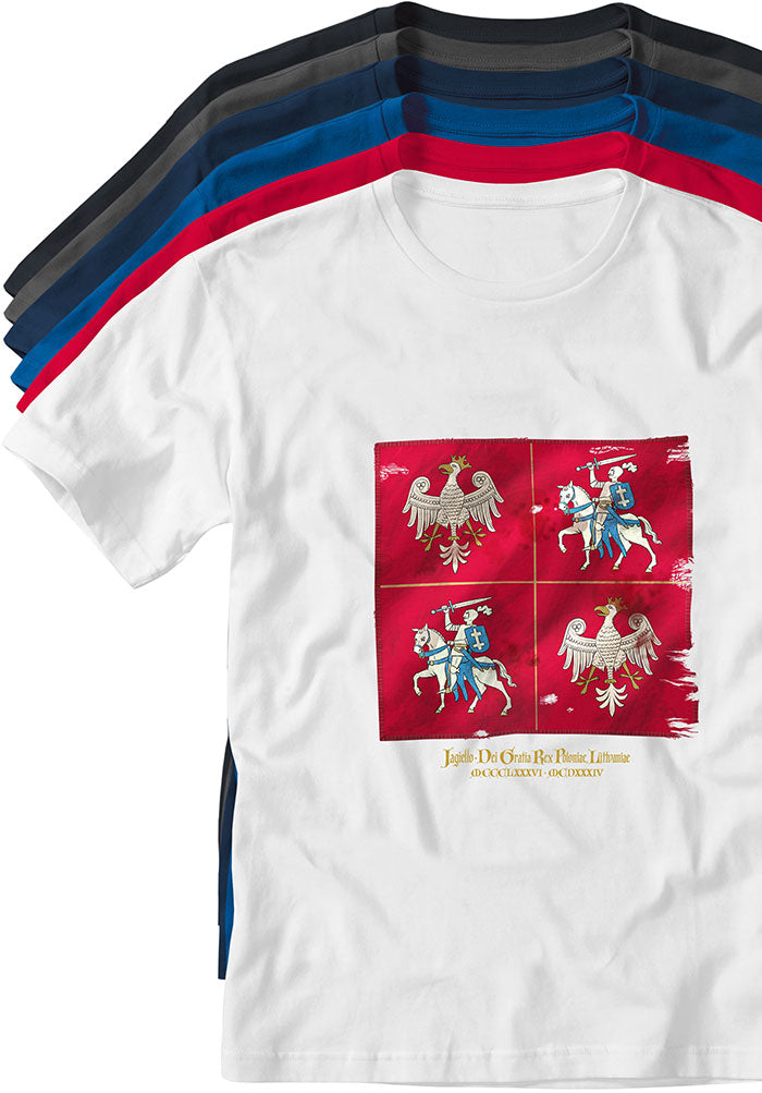 Jogaila Władysław Jagiełło historic flag T-shirts Typoart souvenir