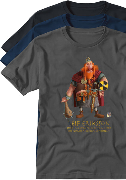 Leif Eriksson viking T-shirt TYPOART