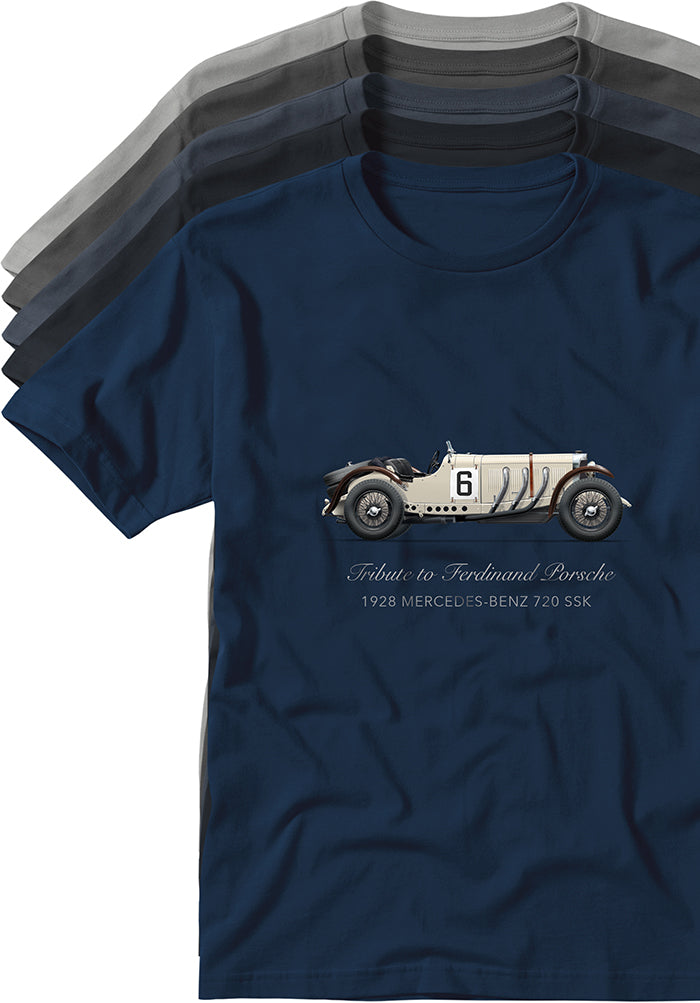 Mercedes-Benz 720 SSK 1928 T-shirts TYPOART historical souvenirs