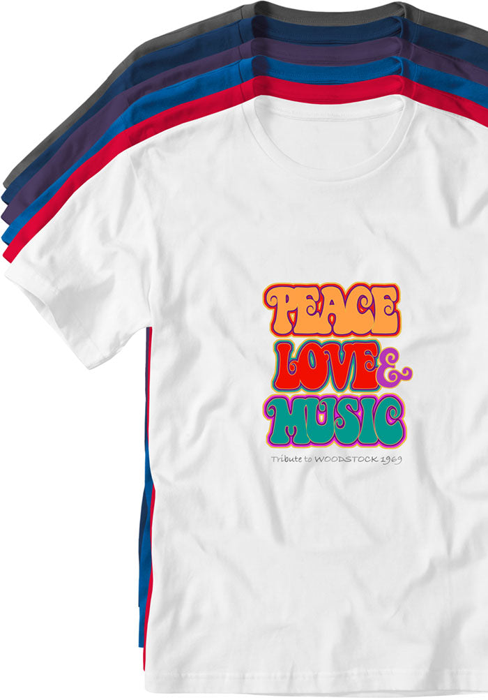 PEACE-LOVE-MUSIC / T-Shirts / for men, ladies, kids -