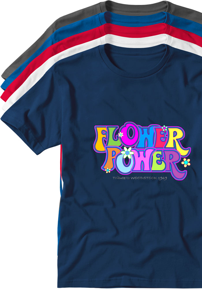 flower power T-shirts TYPOART