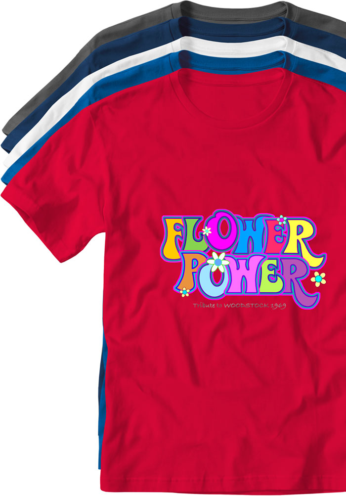 flower power T-shirts TYPOART