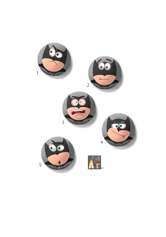 BATMAN EMOJI / Fridge magnet-badge
