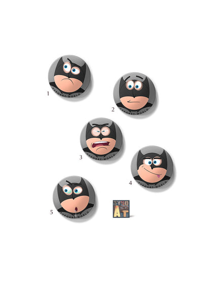 BATMAN EMOJI / Fridge magnet-badge
