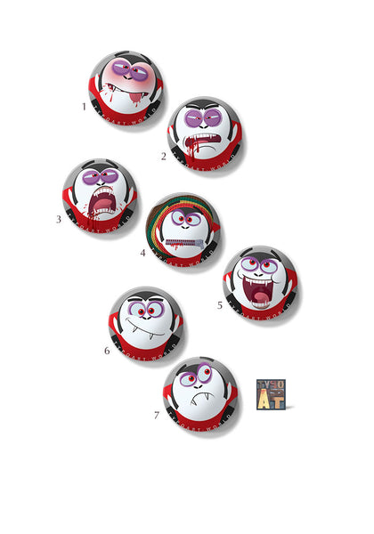 DRACULA EMOJI / Fridge magnet-badge
