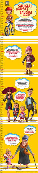 saugaus elgesio kelyje taisyklės ūgio matuoklis TYPOART