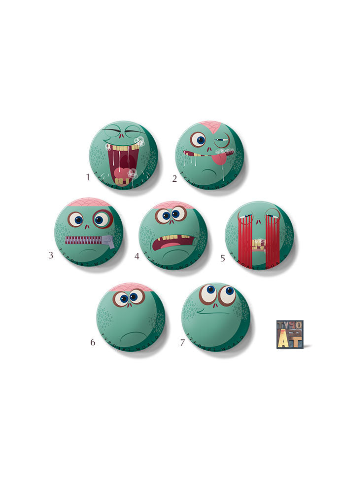 zombie emoji badge TYPOART